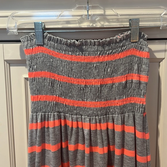 Women’s SZ M AQUA striped high low strapless dress - Picture 2 of 6